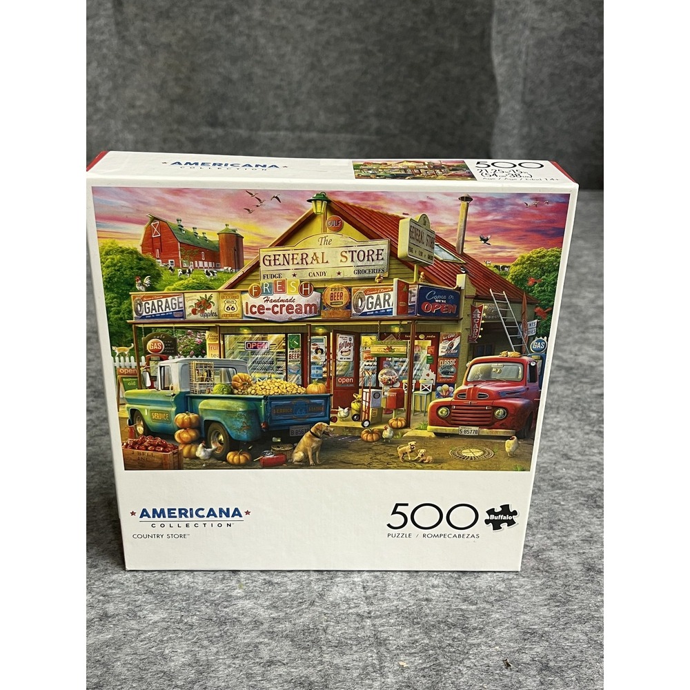 Buffalo Games Americana Country General Store Puzzle 500 Piece USA Art Jigsaw
